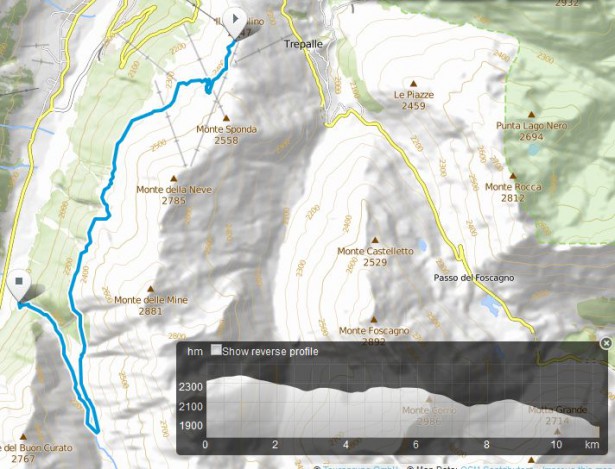 livigno trail 1 - mapa